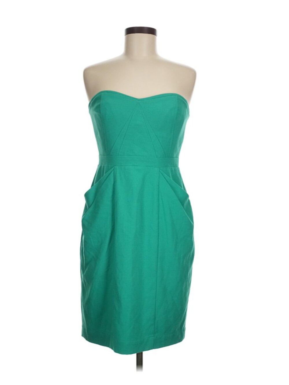 BCBG MAXAZARIA Fitted Green Cocktail Midi w/ Pockets Size 6